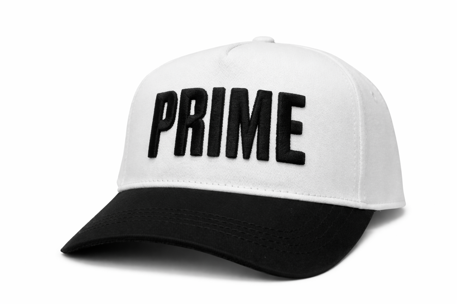 BLACK ON WHITE BASEBALL HAT