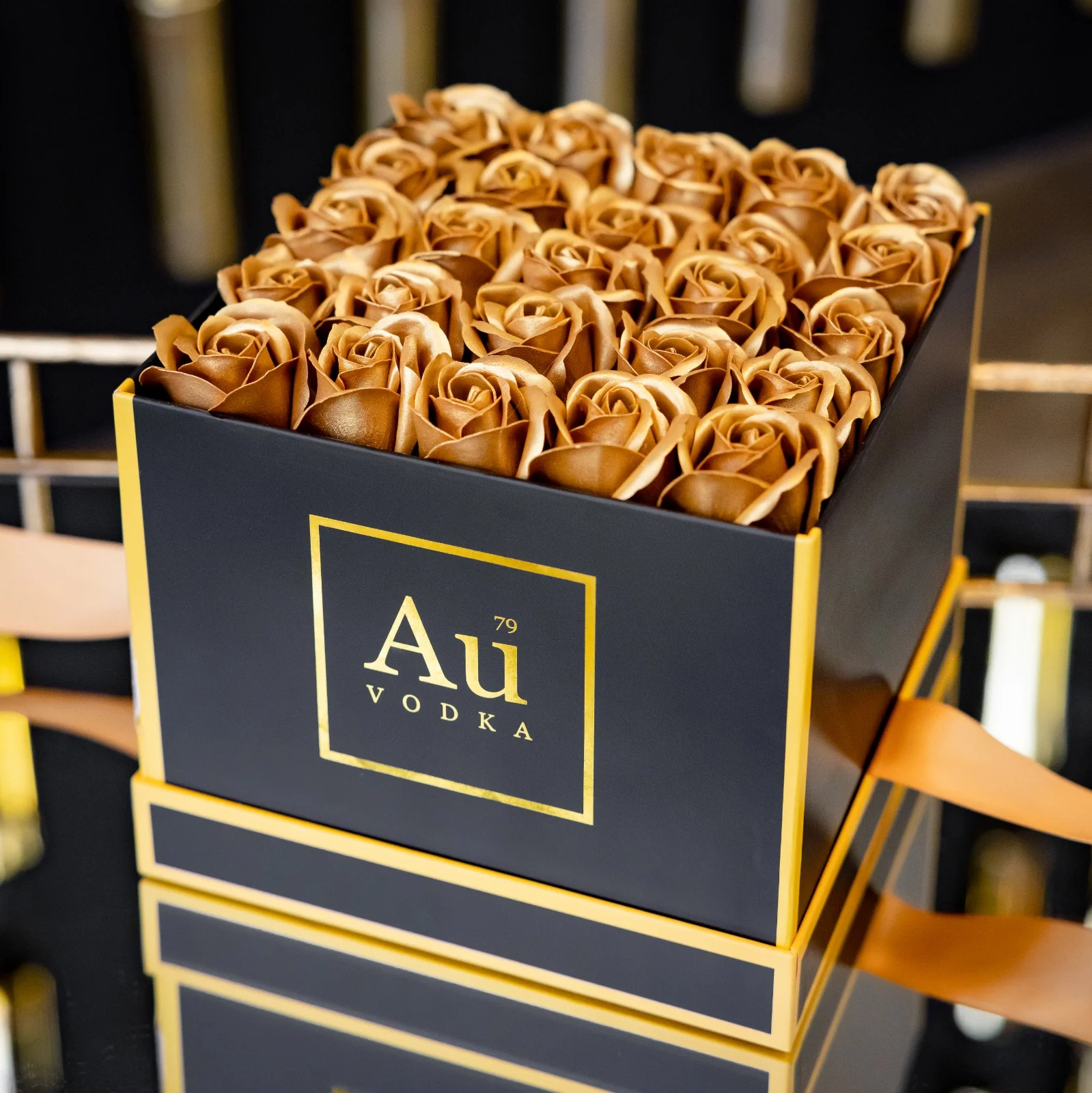 Au Vodka Gold Roses Gift Box