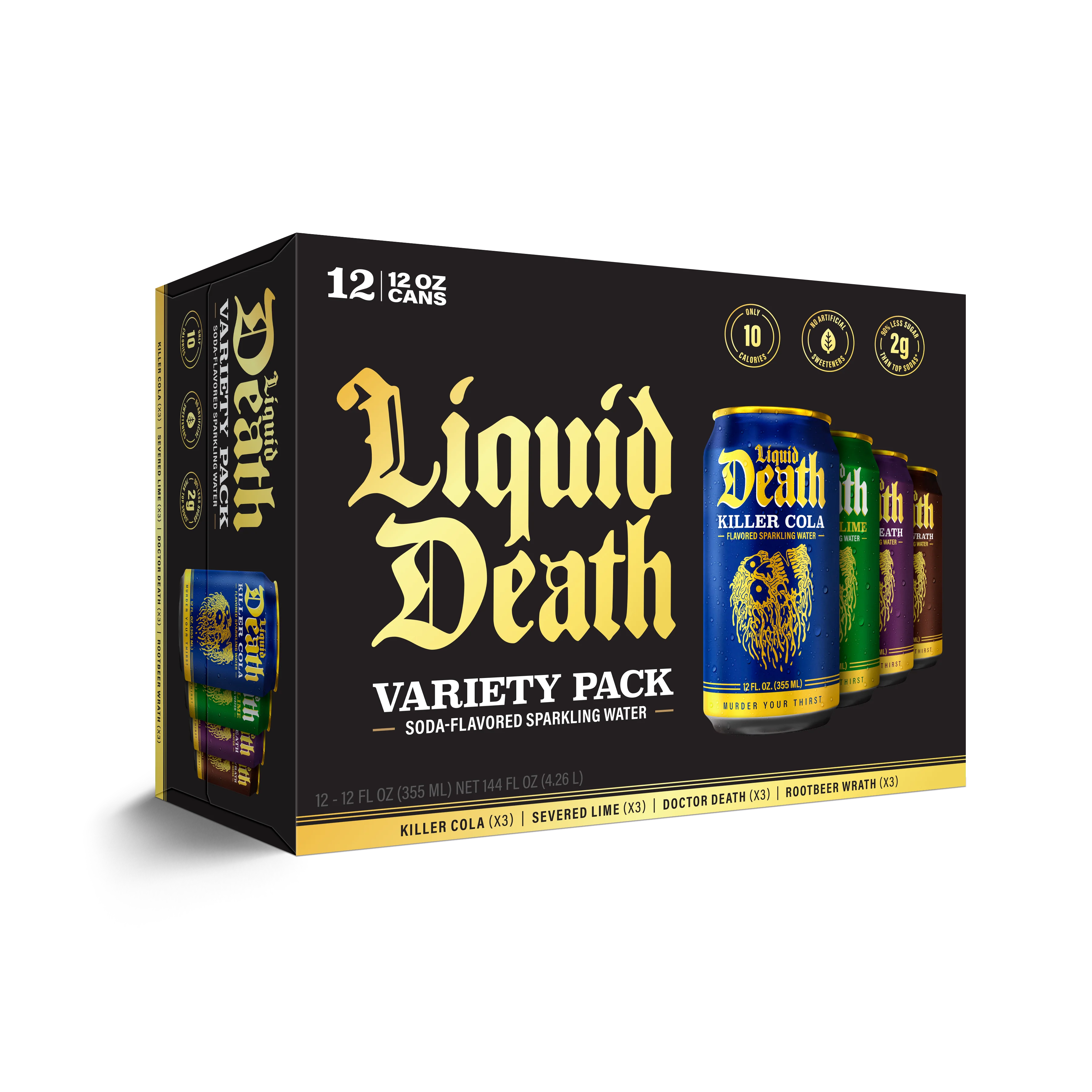 Soda-Flavored Sparkling Water Variety Pack 12oz (12-Pack)